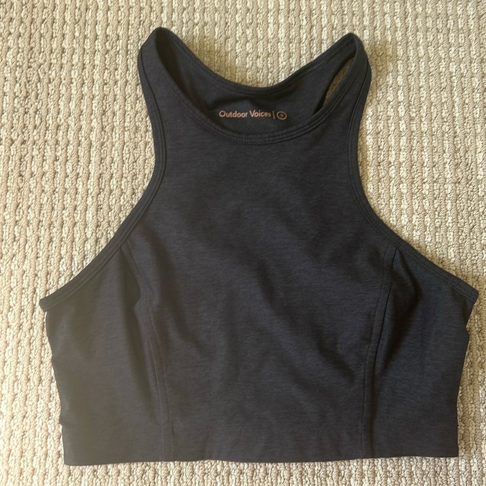 Outdoor voices size small cropped tank / sports bra. Racer back. Like new.